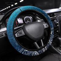 New Zealand Matariki Steering Wheel Cover Starry Night Style LT7 Universal Fit Navy - Polynesian Pride