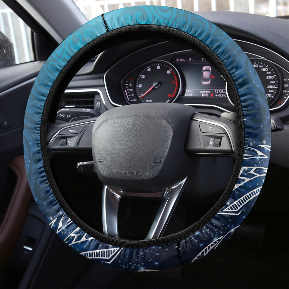 New Zealand Matariki Steering Wheel Cover Starry Night Style LT7 - Polynesian Pride