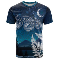 New Zealand Matariki T Shirt Starry Night Style LT7 Navy - Polynesian Pride