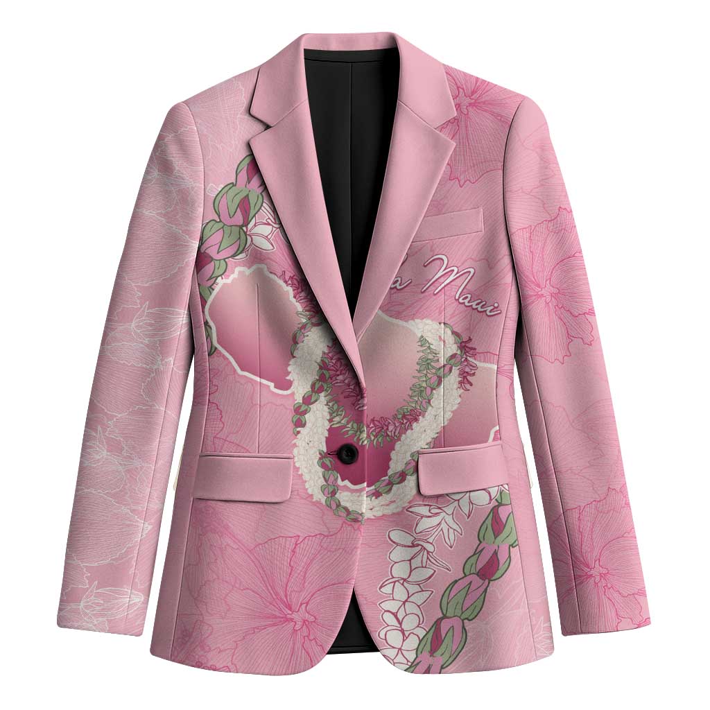 Hawaii Maui Island Flowers Lei Blazer Lokelani Rose Pink
