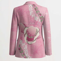 Hawaii Maui Island Flowers Lei Blazer Lokelani Rose Pink