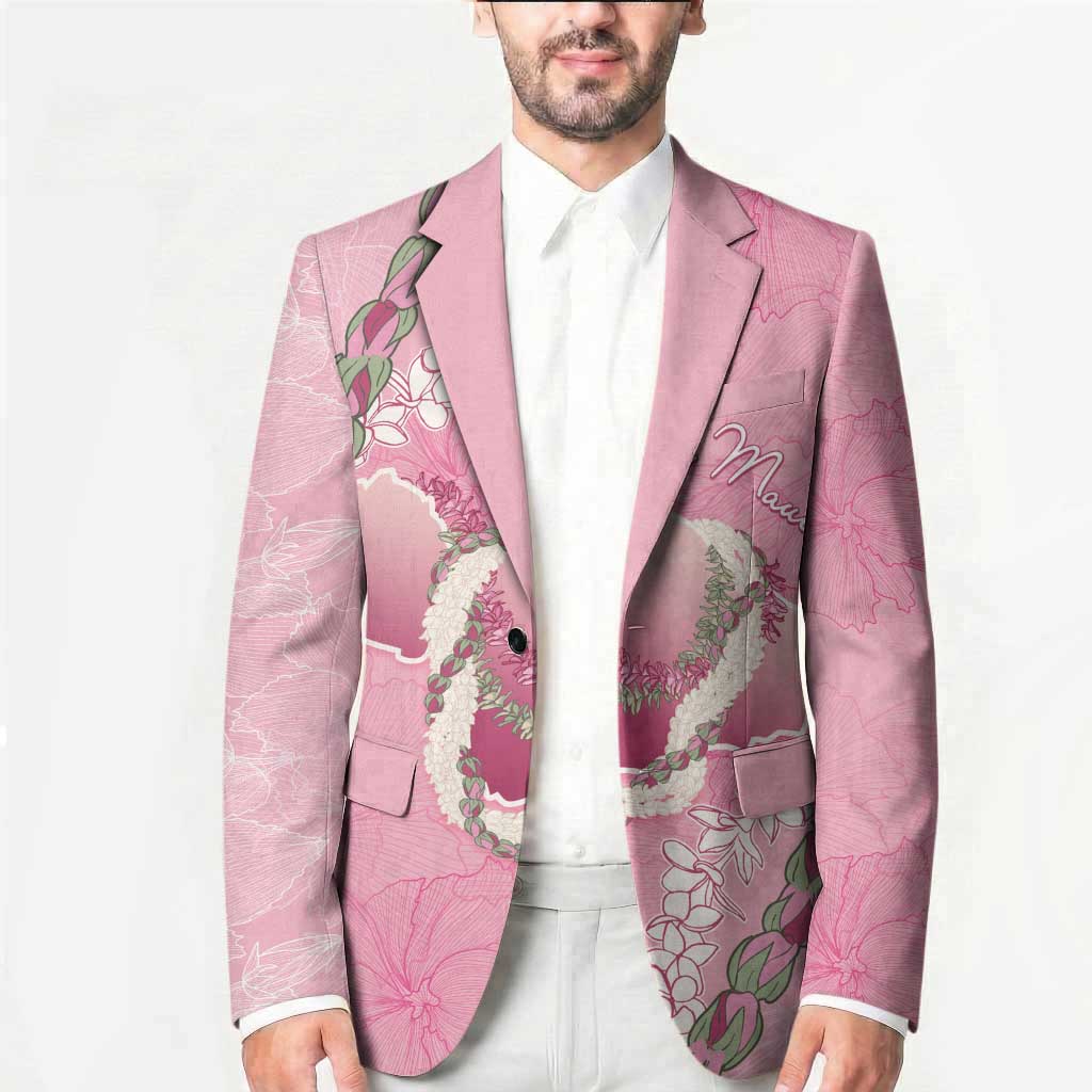 Hawaii Maui Island Flowers Lei Blazer Lokelani Rose Pink