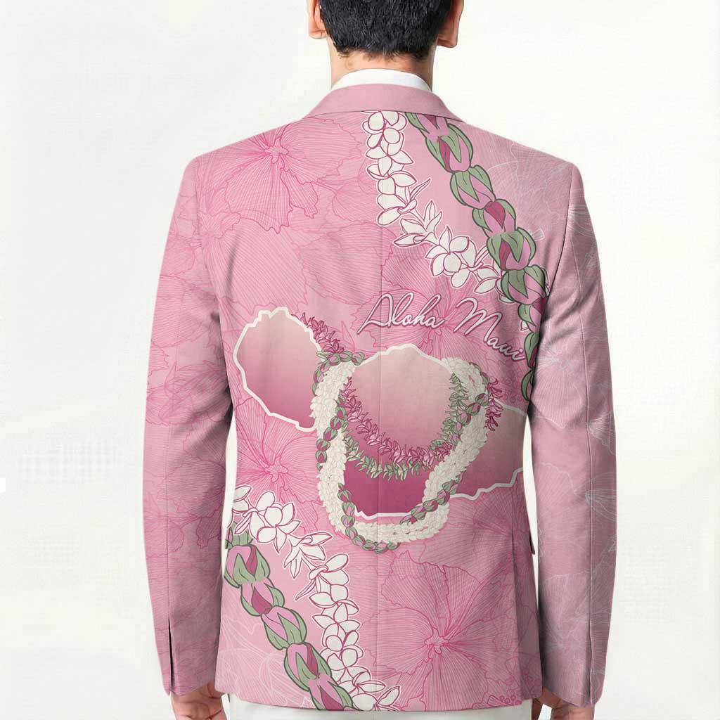 Hawaii Maui Island Flowers Lei Blazer Lokelani Rose Pink