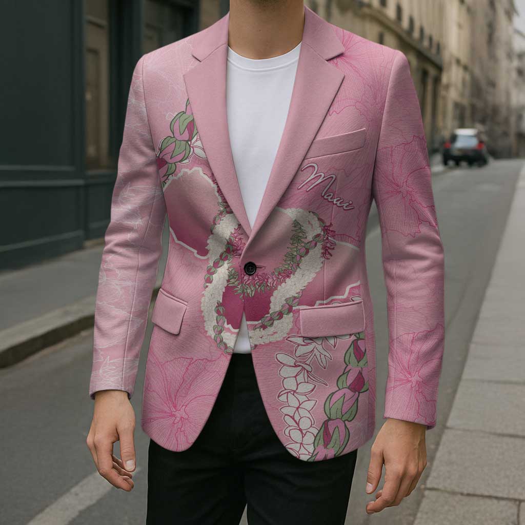 Hawaii Maui Island Flowers Lei Blazer Lokelani Rose Pink