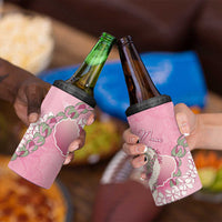 Hawaii Maui Island Flowers Lei 4 in 1 Can Cooler Tumbler Lokelani Rose Pink LT7 - Polynesian Pride