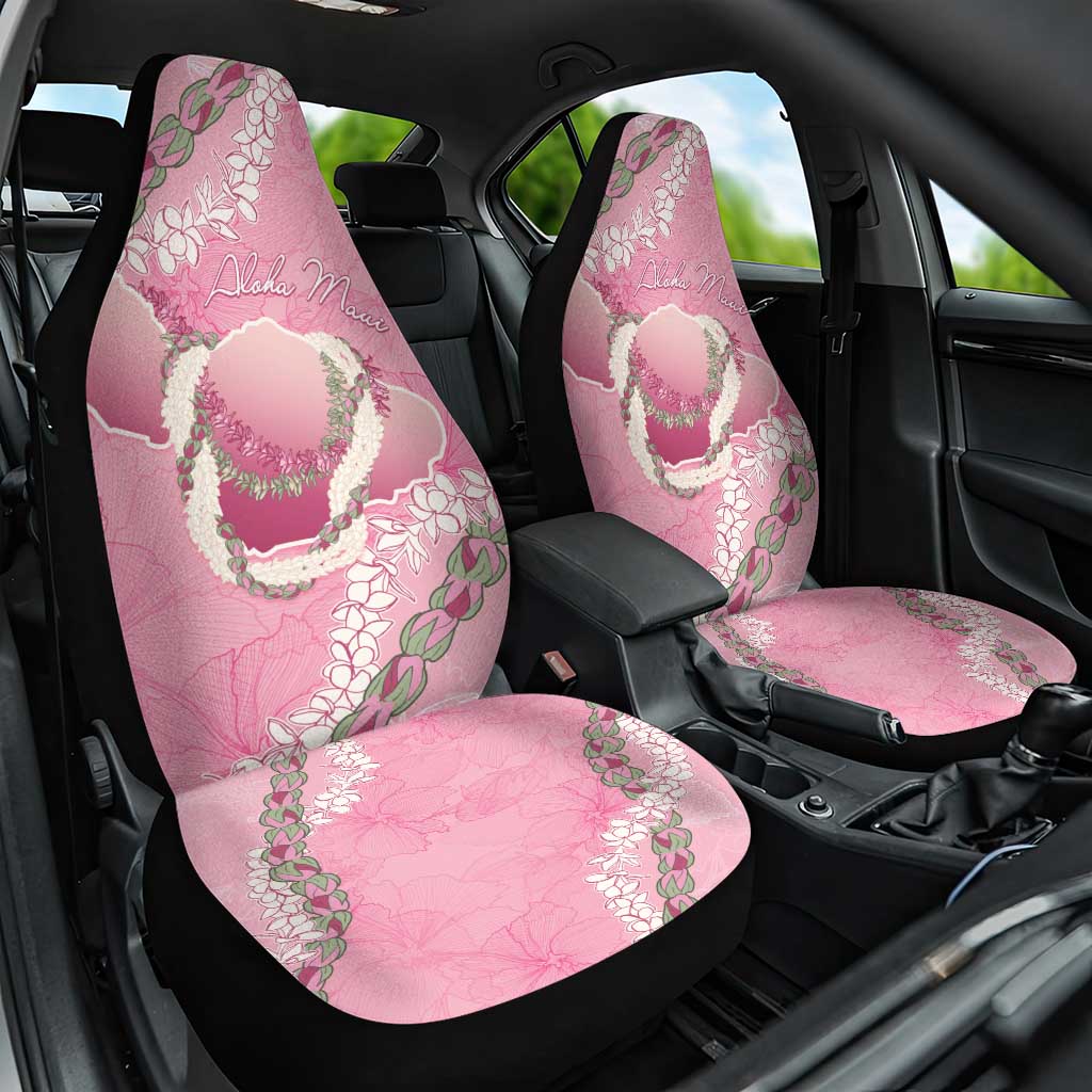 Hawaii Maui Island Flowers Lei Car Seat Cover Lokelani Rose Pink LT7 One Size Pink - Polynesian Pride