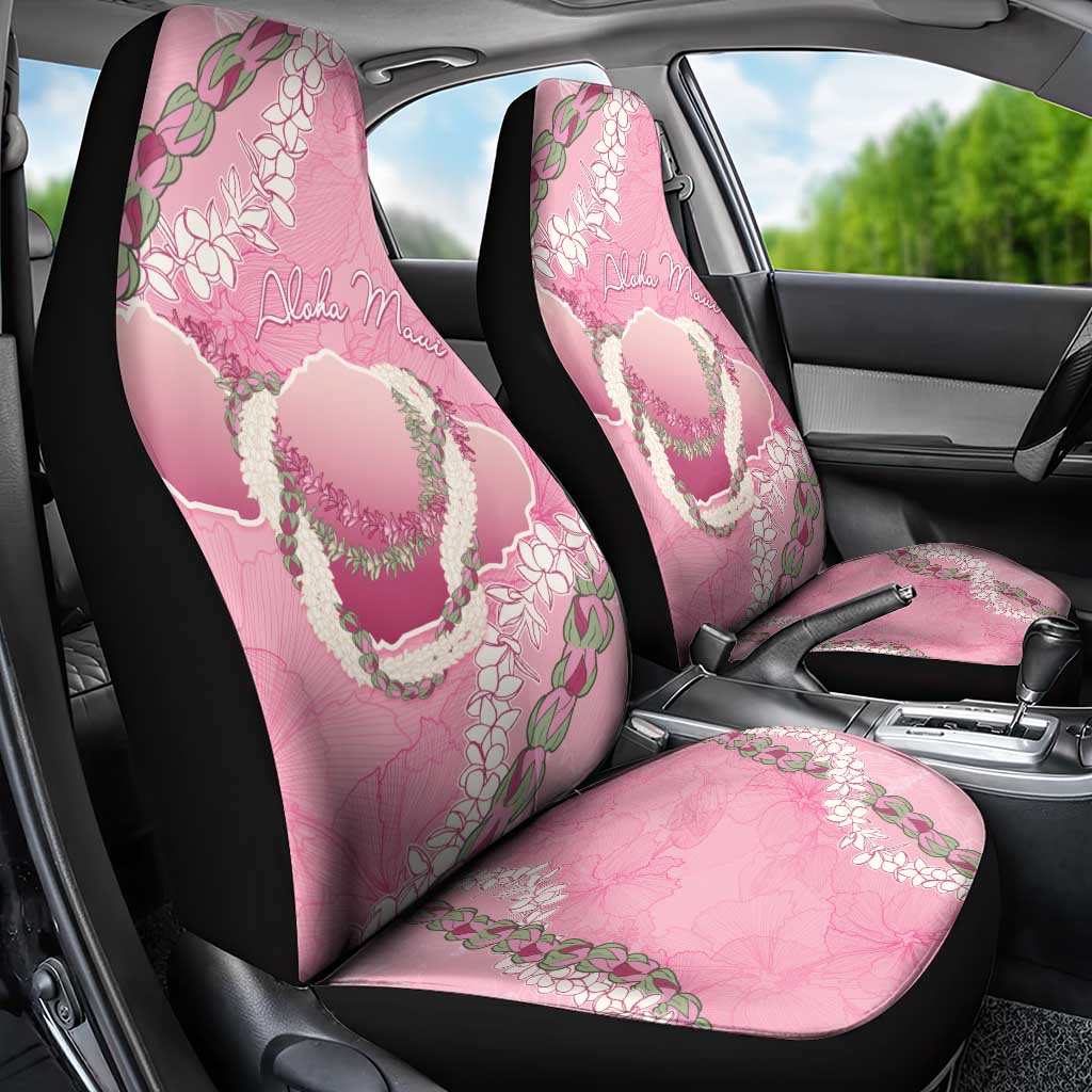 Hawaii Maui Island Flowers Lei Car Seat Cover Lokelani Rose Pink LT7 - Polynesian Pride