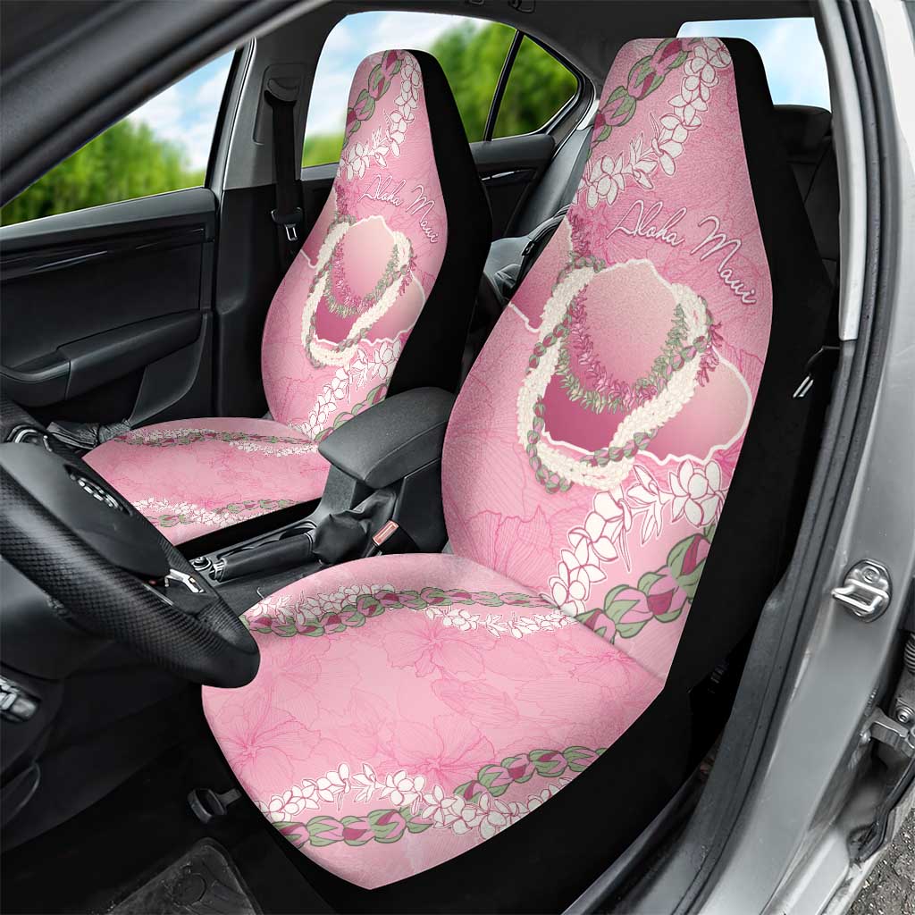 Hawaii Maui Island Flowers Lei Car Seat Cover Lokelani Rose Pink LT7 - Polynesian Pride