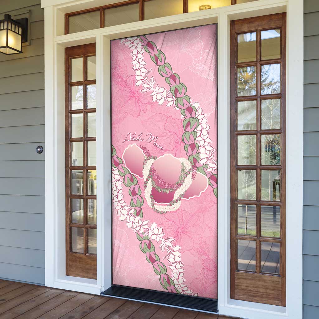 Hawaii Maui Island Flowers Lei Door Cover Lokelani Rose Pink LT7 - Polynesian Pride