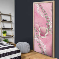 Hawaii Maui Island Flowers Lei Door Cover Lokelani Rose Pink LT7 - Polynesian Pride