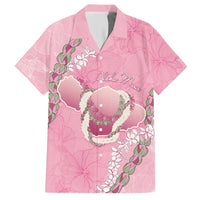 Hawaii Maui Island Flowers Lei Hawaiian Shirt Lokelani Rose Pink LT7 Pink - Polynesian Pride