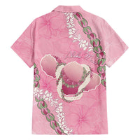 Hawaii Maui Island Flowers Lei Hawaiian Shirt Lokelani Rose Pink LT7 - Polynesian Pride