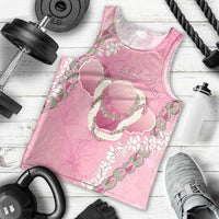 Hawaii Maui Island Flowers Lei Men Tank Top Lokelani Rose Pink
