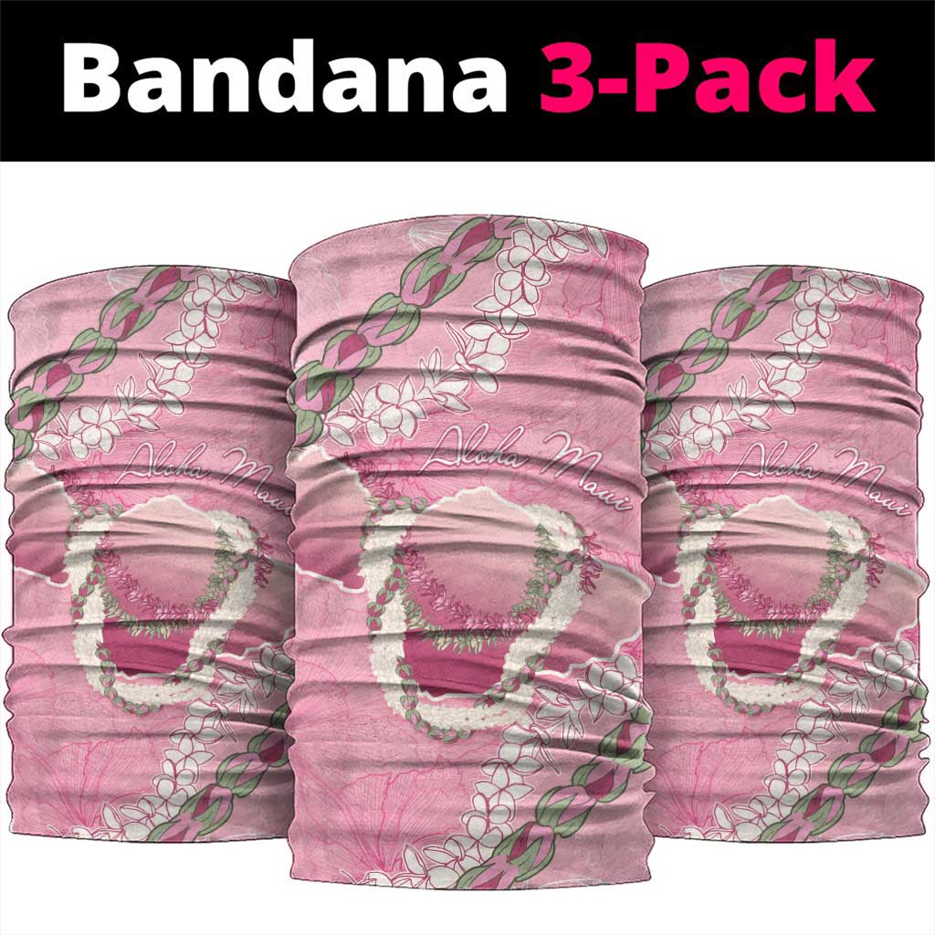 Hawaii Maui Island Flowers Lei Neck Gaiter Lokelani Rose Pink LT7 package One Size: 25*50cm Pink - Polynesian Pride