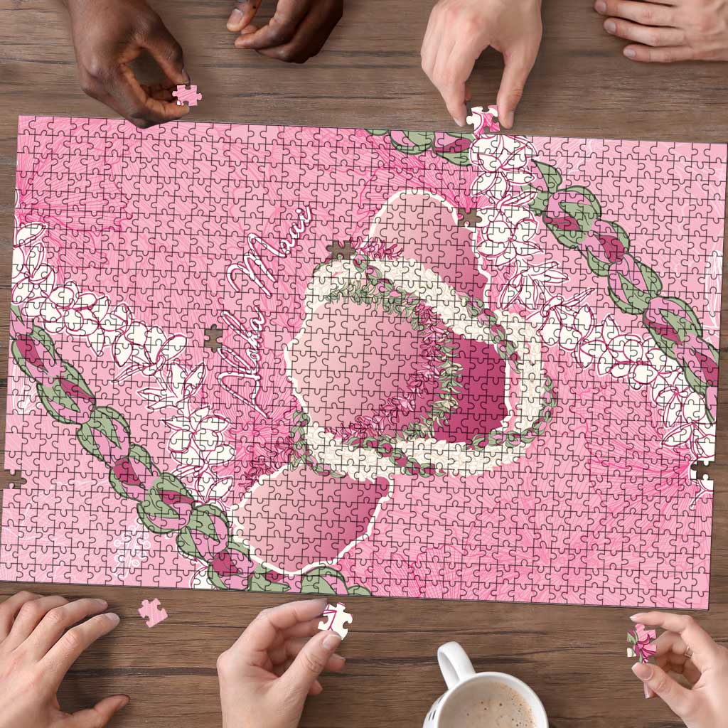 Hawaii Maui Island Flowers Lei Puzzle Lokelani Rose Pink