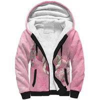 Hawaii Maui Island Flowers Lei Sherpa Hoodie Lokelani Rose Pink LT7 Unisex Pink - Polynesian Pride