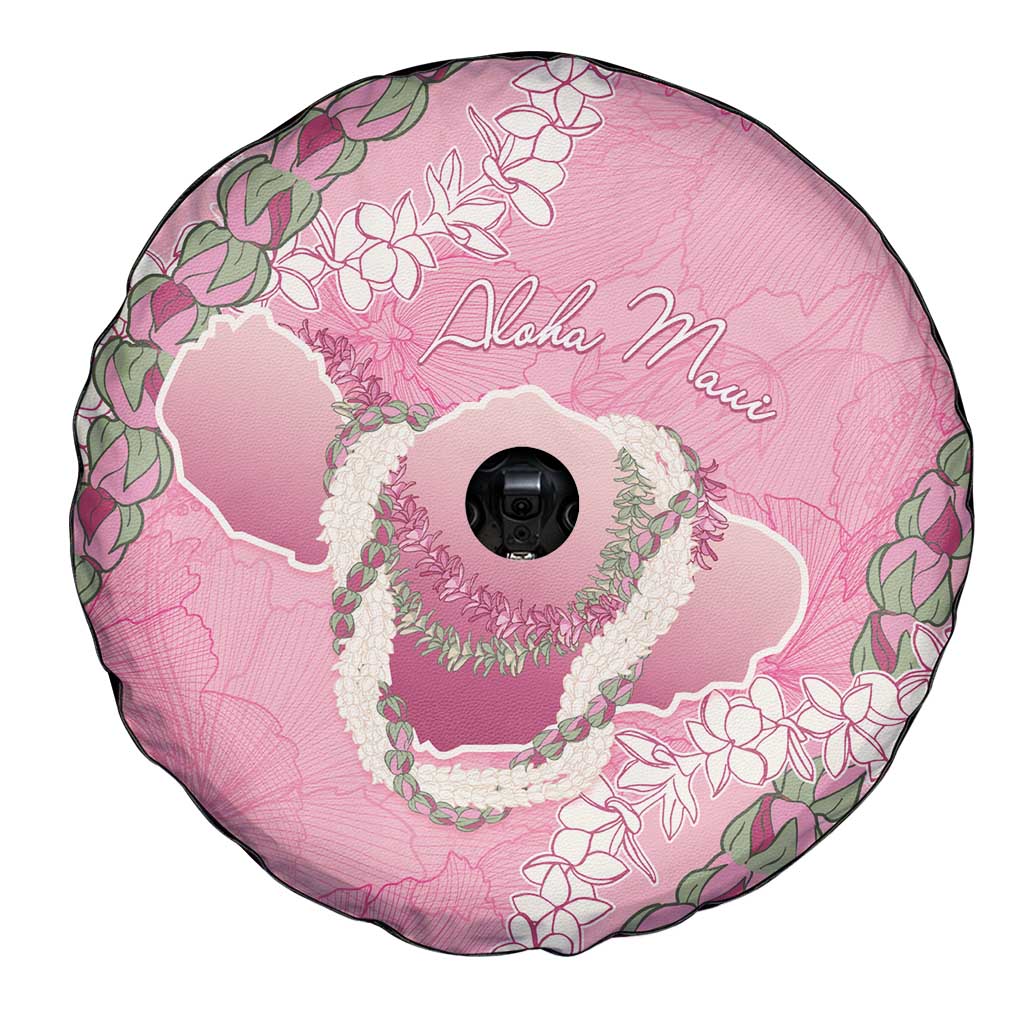 Hawaii Maui Island Flowers Lei Spare Tire Cover Lokelani Rose Pink LT7 - Polynesian Pride