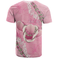 Hawaii Maui Island Flowers Lei T Shirt Lokelani Rose Pink