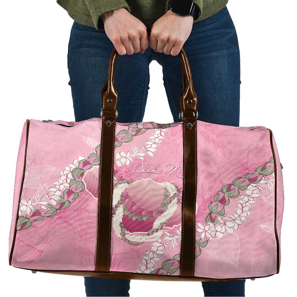 Hawaii Maui Island Flowers Lei Travel Bag Lokelani Rose Pink