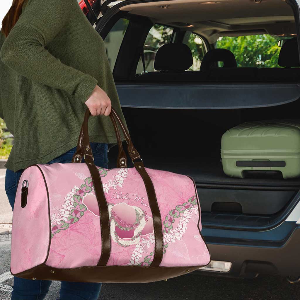 Hawaii Maui Island Flowers Lei Travel Bag Lokelani Rose Pink