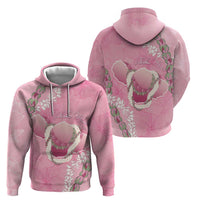 Hawaii Maui Island Flowers Lei Zip Hoodie Lokelani Rose Pink LT7 - Polynesian Pride