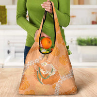 Hawaii Lanai Island Flowers Lei Grocery Bag Orange Kaunaoa Mix Maile