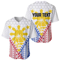 Personalised Philippines Mix Guam Baseball Jersey Filipino Flag Style LT7 - Polynesian Pride