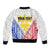 Personalised Philippines Mix Guam Sleeve Zip Bomber Jacket Filipino Flag Style LT7 - Polynesian Pride