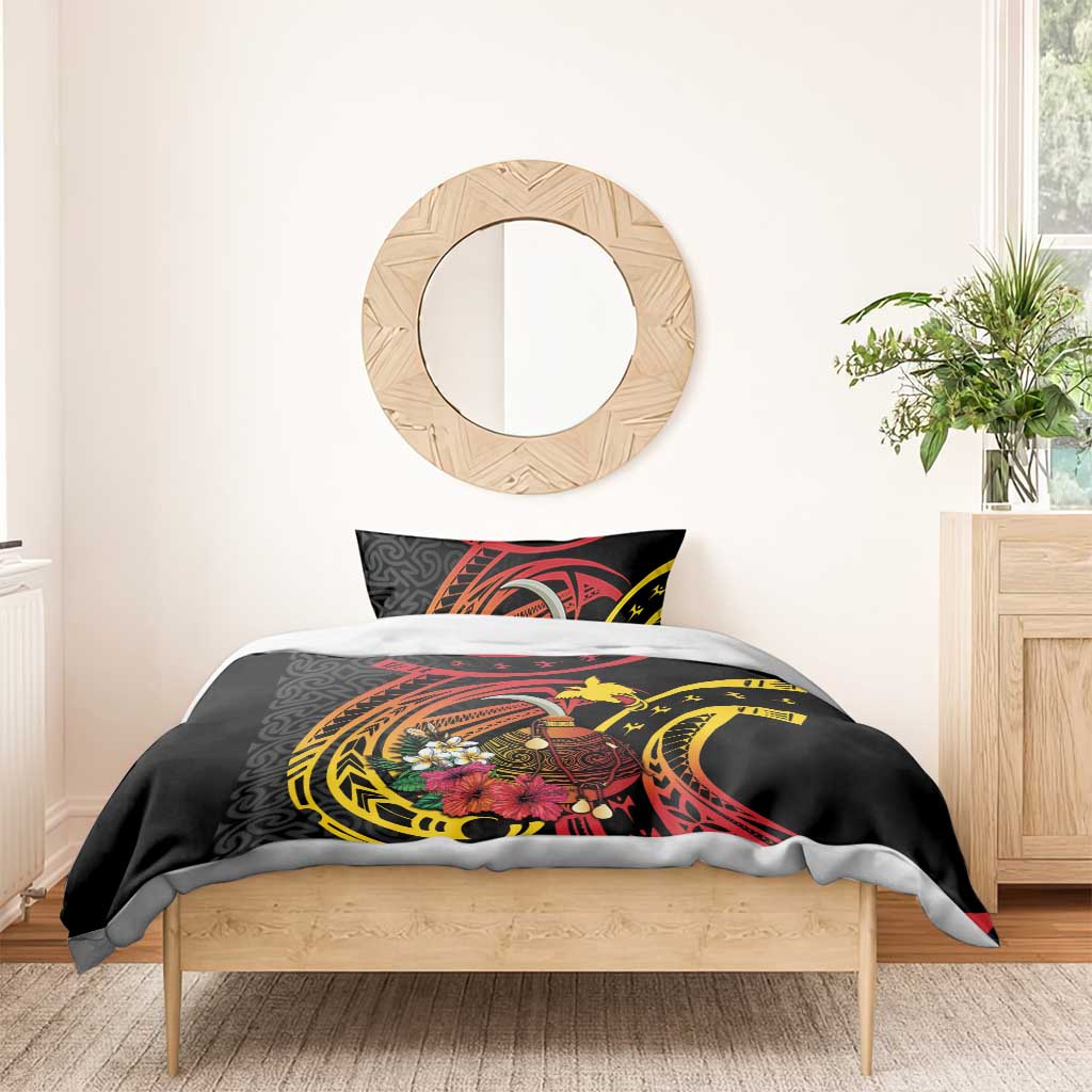 Personalized Milne Bay Bedding Set PNG Lime Pot with Oro Tapa