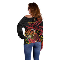 Personalized Milne Bay Off Shoulder Sweater PNG Lime Pot with Oro Tapa