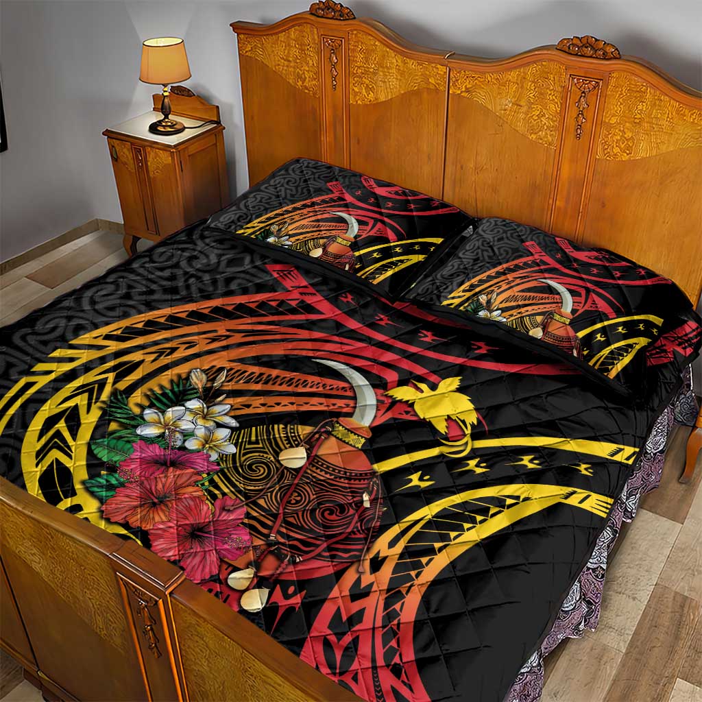 Personalized Milne Bay Quilt Bed Set PNG Lime Pot with Oro Tapa