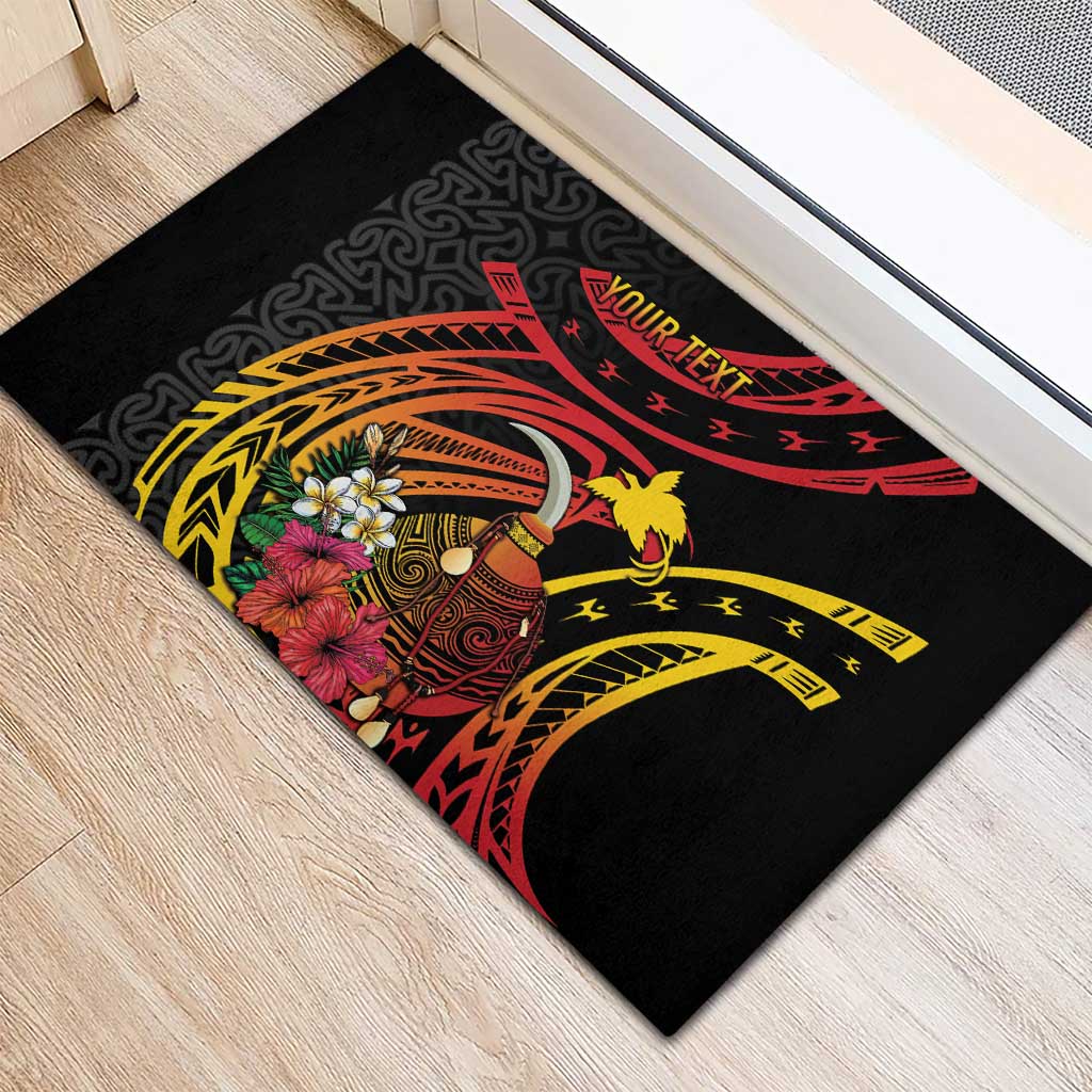 Personalized Milne Bay Rubber Doormat PNG Lime Pot with Oro Tapa