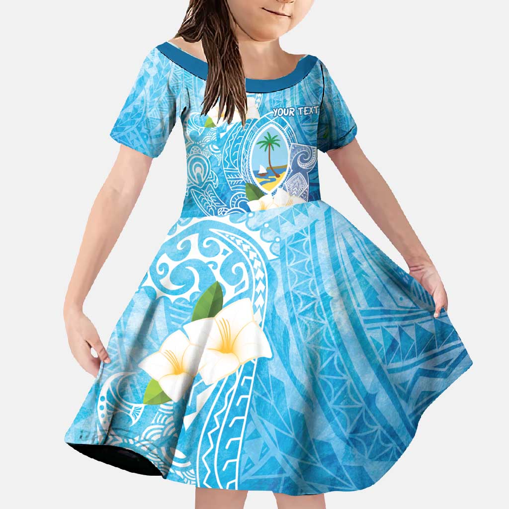 Hafa Adai Guam Chamorro Personalized Family Matching Off Shoulder Maxi Dress and Hawaiian Shirt Ocean Blue Latte Stone with Guasali - Polynesian Pride