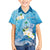 Hafa Adai Guam Chamorro Personalized Family Matching Off Shoulder Maxi Dress and Hawaiian Shirt Ocean Blue Latte Stone with Guasali - Polynesian Pride