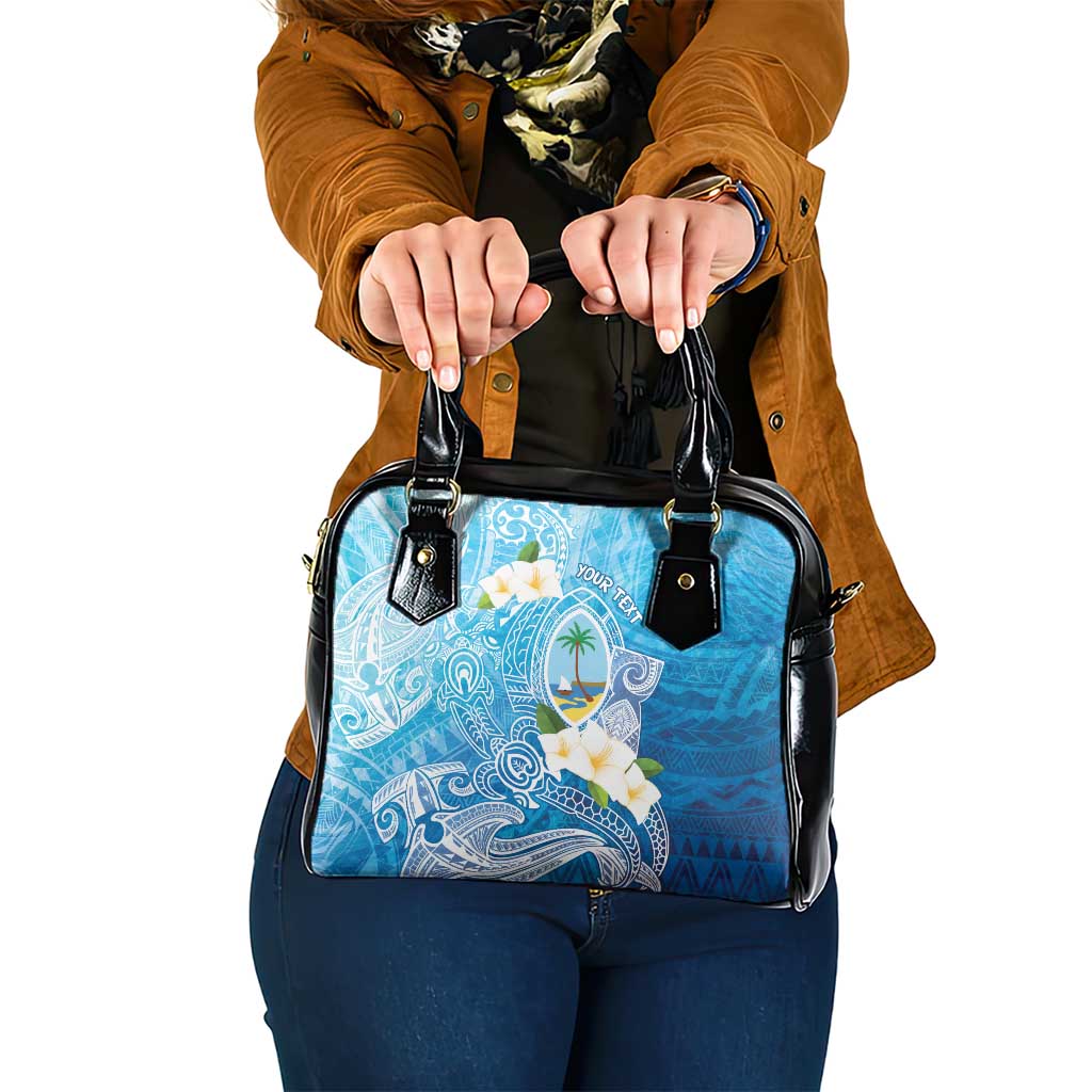 Hafa Adai Guam Chamorro Personalized Shoulder Handbag Ocean Blue Latte Stone with Guasali - Polynesian Pride
