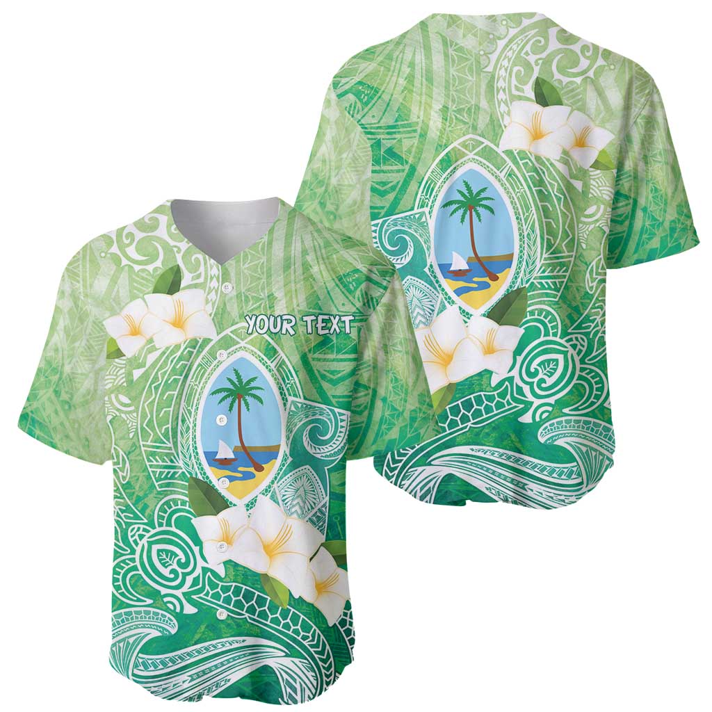 Hafa Adai Guam Chamorro Personalized Baseball Jersey Summer Green Latte Stone with Guasali - Polynesian Pride