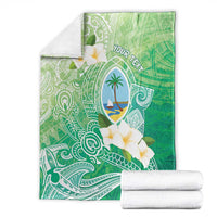 Hafa Adai Guam Chamorro Personalized Blanket Summer Green Latte Stone with Guasali - Polynesian Pride