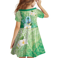 Hafa Adai Guam Chamorro Personalized Family Matching Long Sleeve Bodycon Dress and Hawaiian Shirt Summer Green Latte Stone with Guasali - Polynesian Pride