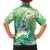 Hafa Adai Guam Chamorro Personalized Family Matching Off Shoulder Maxi Dress and Hawaiian Shirt Summer Green Latte Stone with Guasali - Polynesian Pride