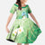 Hafa Adai Guam Chamorro Personalized Family Matching Off Shoulder Maxi Dress and Hawaiian Shirt Summer Green Latte Stone with Guasali - Polynesian Pride