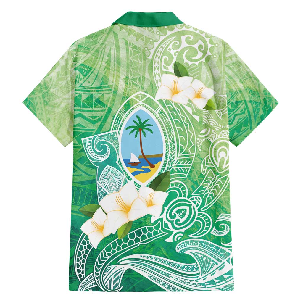 Hafa Adai Guam Chamorro Personalized Family Matching Off Shoulder Short Dress and Hawaiian Shirt Summer Green Latte Stone with Guasali - Polynesian Pride