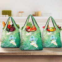 Hafa Adai Guam Chamorro Personalized Grocery Bag Summer Green Latte Stone with Guasali - Polynesian Pride