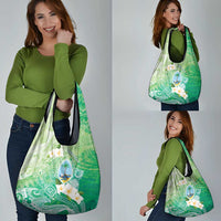 Hafa Adai Guam Chamorro Personalized Grocery Bag Summer Green Latte Stone with Guasali - Polynesian Pride