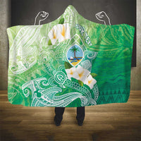 Hafa Adai Guam Chamorro Personalized Hooded Blanket Summer Green Latte Stone with Guasali - Polynesian Pride