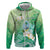 Hafa Adai Guam Chamorro Personalized Hoodie Summer Green Latte Stone with Guasali - Polynesian Pride