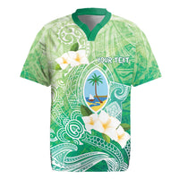 Hafa Adai Guam Chamorro Personalized Rugby Jersey Summer Green Latte Stone with Guasali - Polynesian Pride