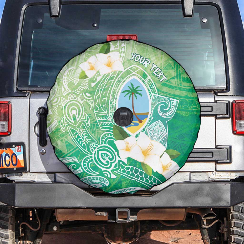 Hafa Adai Guam Chamorro Personalized Spare Tire Cover Summer Green Latte Stone with Guasali - Polynesian Pride