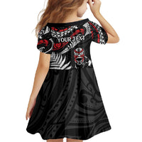 New Zealand Maori Rugby Personalised Family Matching Off Shoulder Maxi Dress and Hawaiian Shirt Ta Moko Silver Fern LT7 - Polynesian Pride