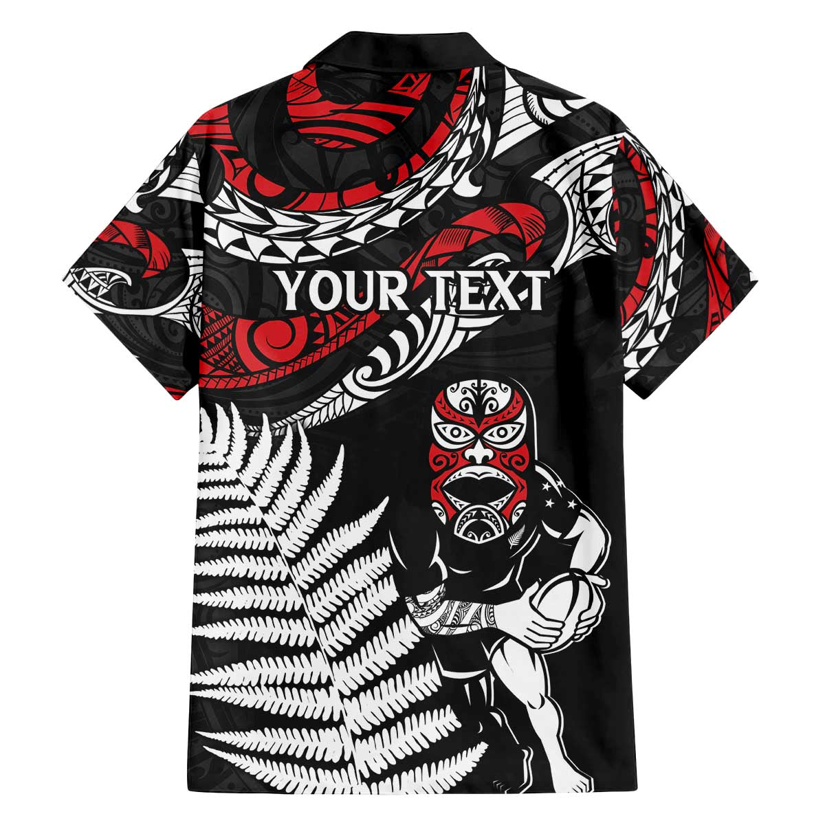 New Zealand Maori Rugby Personalised Family Matching Puletasi and Hawaiian Shirt Ta Moko Silver Fern LT7 - Polynesian Pride