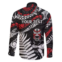 New Zealand Maori Rugby Personalised Family Matching Summer Maxi Dress and Hawaiian Shirt Ta Moko Silver Fern LT7 - Polynesian Pride